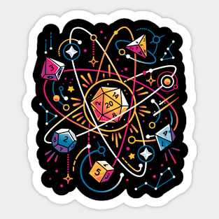 Orbital Atomic Dice - Space RPG Sticker